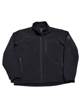 TUMI TECH Waterproof Soft Shell Black Windbreaker Designer Jacket Mens XL